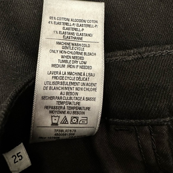 HUDSON Jeans Rosalie High-Rise Wide Leg Ankle Black Women Size 25 $215 MSRP - Picture 12 of 12